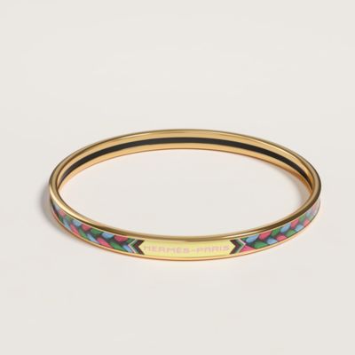 Bracelet Uni】HERMES☆エナメルブレスレット☆ユニ Rose Gold